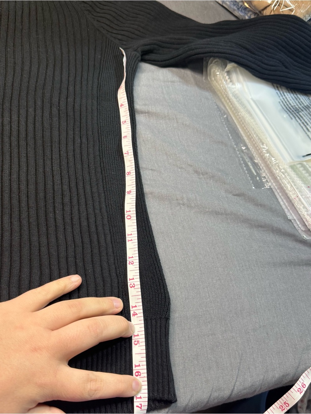 Express Men's Black Ribbed Half-Zip Sweater - Picture 6 of 8